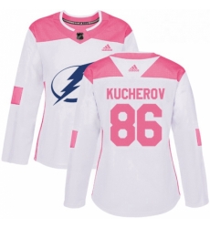 Womens Adidas Tampa Bay Lightning 86 Nikita Kucherov Authentic WhitePink Fashion NHL Jersey Womens Adidas Tampa Bay Lightning 86 Nikita Kucherov Authentic WhitePink Fashion NHL Jersey