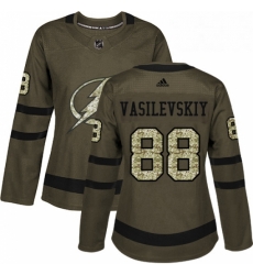 Womens Adidas Tampa Bay Lightning 88 Andrei Vasilevskiy Authentic Green Salute to Service NHL Jersey Womens Adidas Tampa Bay Lightning 88 Andrei Vasilevskiy Authentic Green Salute to Service NHL Jersey