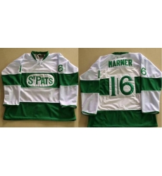 Maple Leafs #16 Mitchell Marner White Green St. Patrick's Day Stitched NHL Jersey II Maple Leafs #16 Mitchell Marner White Green St. Patrick's Day Stitched NHL Jersey II