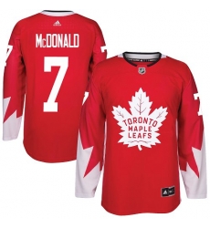 Maple Leafs #7 Lanny McDonald Red Alternate Stitched NHL Jersey Maple Leafs #7 Lanny McDonald Red Alternate Stitched NHL Jersey