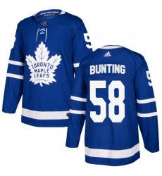 Men Toronto Maple Leafs 58 Michael Bunting Blue Stitched Jersey Men Toronto Maple Leafs 58 Michael Bunting Blue Stitched Jersey