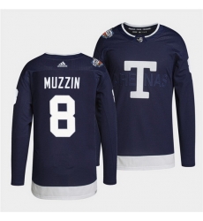Men Toronto Maple Leafs 8 Jake Muzzin 2022 Heritage Classic Navy Stitched jersey Men Toronto Maple Leafs 8 Jake Muzzin 2022 Heritage Classic Navy Stitched jersey