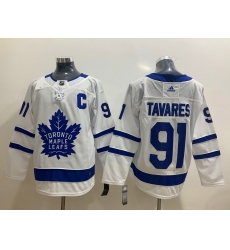 Men Toronto Maple Leafs 91 John Tavares with C Patch White Road Stitched Adidas NHL Jersey Men Toronto Maple Leafs 91 John Tavares with C Patch White Road Stitched Adidas NHL Jersey