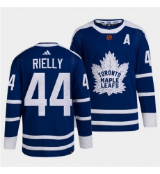 Men Toronto Maple Leafs Black 44 Morgan Rielly Blue 2022 Reverse Retro Stitched Jersey Men Toronto Maple Leafs Black 44 Morgan Rielly Blue 2022 Reverse Retro Stitched Jersey