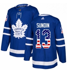 Mens Adidas Toronto Maple Leafs 13 Mats Sundin Authentic Royal Blue USA Flag Fashion NHL Jersey Mens Adidas Toronto Maple Leafs 13 Mats Sundin Authentic Royal Blue USA Flag Fashion NHL Jersey