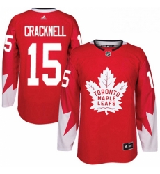 Mens Adidas Toronto Maple Leafs 15 Adam Cracknell Authentic Red Alternate NHL Jersey Mens Adidas Toronto Maple Leafs 15 Adam Cracknell Authentic Red Alternate NHL Jersey