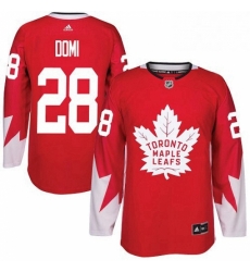 Mens Adidas Toronto Maple Leafs 28 Tie Domi Authentic Red Alternate NHL Jersey Mens Adidas Toronto Maple Leafs 28 Tie Domi Authentic Red Alternate NHL Jersey