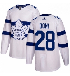 Mens Adidas Toronto Maple Leafs 28 Tie Domi Authentic White 2018 Stadium Series NHL Jersey Mens Adidas Toronto Maple Leafs 28 Tie Domi Authentic White 2018 Stadium Series NHL Jersey