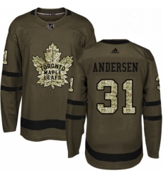 Mens Adidas Toronto Maple Leafs 31 Frederik Andersen Authentic Green Salute to Service NHL Jersey Mens Adidas Toronto Maple Leafs 31 Frederik Andersen Authentic Green Salute to Service NHL Jersey