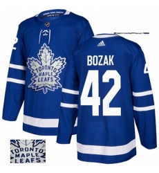 Mens Adidas Toronto Maple Leafs 42 Tyler Bozak Authentic Royal Blue Fashion Gold NHL Jersey Mens Adidas Toronto Maple Leafs 42 Tyler Bozak Authentic Royal Blue Fashion Gold NHL Jersey