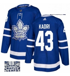 Mens Adidas Toronto Maple Leafs 43 Nazem Kadri Authentic Royal Blue Fashion Gold NHL Jersey Mens Adidas Toronto Maple Leafs 43 Nazem Kadri Authentic Royal Blue Fashion Gold NHL Jersey