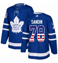Mens Adidas Toronto Maple Leafs 78 Rasmus Sandin Authentic Royal Blue USA Flag Fashion NHL Jersey Mens Adidas Toronto Maple Leafs 78 Rasmus Sandin Authentic Royal Blue USA Flag Fashion NHL Jersey