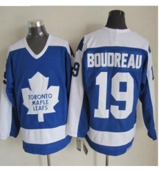 Toronto Maple Leafs #19 Bruce Boudreau Blue White CCM Throwback Stitched NHL jersey Toronto Maple Leafs #19 Bruce Boudreau Blue White CCM Throwback Stitched NHL jersey