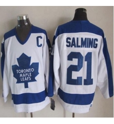 Toronto Maple Leafs #21 Borje Salming White Blue CCM Throwback Stitched NHL jersey Toronto Maple Leafs #21 Borje Salming White Blue CCM Throwback Stitched NHL jersey