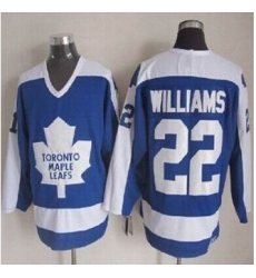 Toronto Maple Leafs #22 Tiger Williams Blue White CCM Throwback Stitched NHL Jersey Toronto Maple Leafs #22 Tiger Williams Blue White CCM Throwback Stitched NHL Jersey