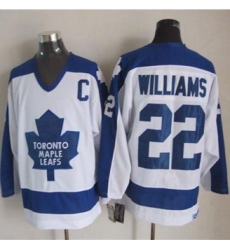 Toronto Maple Leafs #22 Tiger Williams White Blue CCM Throwback Stitched NHL jersey Toronto Maple Leafs #22 Tiger Williams White Blue CCM Throwback Stitched NHL jersey