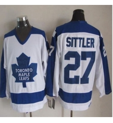 Toronto Maple Leafs #27 Darryl Sittler White Blue CCM Throwback Stitched NHL Jersey Toronto Maple Leafs #27 Darryl Sittler White Blue CCM Throwback Stitched NHL Jersey