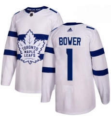 Youth Adidas Toronto Maple Leafs 1 Johnny Bower Authentic White 2018 Stadium Series NHL Jersey Youth Adidas Toronto Maple Leafs 1 Johnny Bower Authentic White 2018 Stadium Series NHL Jersey
