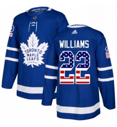 Youth Adidas Toronto Maple Leafs 22 Tiger Williams Authentic Royal Blue USA Flag Fashion NHL Jersey Youth Adidas Toronto Maple Leafs 22 Tiger Williams Authentic Royal Blue USA Flag Fashion NHL Jersey