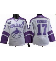 Women vancouver canucks #17 Ryan Kesler Fights Cancer white Jersey Women vancouver canucks #17 Ryan Kesler Fights Cancer white Jersey