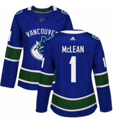 Womens Adidas Vancouver Canucks 1 Kirk Mclean Premier Blue Home NHL Jersey Womens Adidas Vancouver Canucks 1 Kirk Mclean Premier Blue Home NHL Jersey