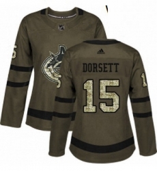 Womens Adidas Vancouver Canucks 15 Derek Dorsett Authentic Green Salute to Service NHL Jersey Womens Adidas Vancouver Canucks 15 Derek Dorsett Authentic Green Salute to Service NHL Jersey