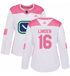 Womens Adidas Vancouver Canucks 16 Trevor Linden Authentic WhitePink Fashion NHL Jersey Womens Adidas Vancouver Canucks 16 Trevor Linden Authentic WhitePink Fashion NHL Jersey