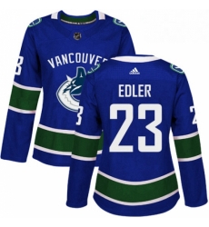 Womens Adidas Vancouver Canucks 23 Alexander Edler Premier Blue Home NHL Jersey Womens Adidas Vancouver Canucks 23 Alexander Edler Premier Blue Home NHL Jersey