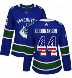 Womens Adidas Vancouver Canucks 44 Erik Gudbranson Authentic Blue USA Flag Fashion NHL Jersey Womens Adidas Vancouver Canucks 44 Erik Gudbranson Authentic Blue USA Flag Fashion NHL Jersey
