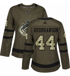 Womens Adidas Vancouver Canucks 44 Erik Gudbranson Authentic Green Salute to Service NHL Jersey Womens Adidas Vancouver Canucks 44 Erik Gudbranson Authentic Green Salute to Service NHL Jersey