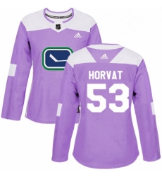 Womens Adidas Vancouver Canucks 53 Bo Horvat Authentic Purple Fights Cancer Practice NHL Jersey Womens Adidas Vancouver Canucks 53 Bo Horvat Authentic Purple Fights Cancer Practice NHL Jersey