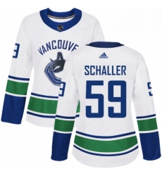 Womens Adidas Vancouver Canucks 59 Tim Schaller Authentic White Away NHL Jersey Womens Adidas Vancouver Canucks 59 Tim Schaller Authentic White Away NHL Jersey