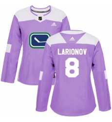 Womens Adidas Vancouver Canucks 8 Igor Larionov Authentic Purple Fights Cancer Practice NHL Jersey Womens Adidas Vancouver Canucks 8 Igor Larionov Authentic Purple Fights Cancer Practice NHL Jersey