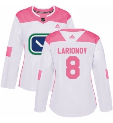 Womens Adidas Vancouver Canucks 8 Igor Larionov Authentic WhitePink Fashion NHL Jersey Womens Adidas Vancouver Canucks 8 Igor Larionov Authentic WhitePink Fashion NHL Jersey