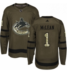 Youth Adidas Vancouver Canucks 1 Kirk Mclean Premier Green Salute to Service NHL Jersey Youth Adidas Vancouver Canucks 1 Kirk Mclean Premier Green Salute to Service NHL Jersey