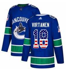 Youth Adidas Vancouver Canucks 18 Jake Virtanen Authentic Blue USA Flag Fashion NHL Jersey Youth Adidas Vancouver Canucks 18 Jake Virtanen Authentic Blue USA Flag Fashion NHL Jersey