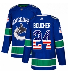 Youth Adidas Vancouver Canucks 24 Reid Boucher Authentic Blue USA Flag Fashion NHL Jersey Youth Adidas Vancouver Canucks 24 Reid Boucher Authentic Blue USA Flag Fashion NHL Jersey