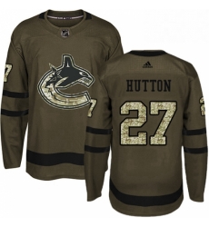 Youth Adidas Vancouver Canucks 27 Ben Hutton Authentic Green Salute to Service NHL Jersey Youth Adidas Vancouver Canucks 27 Ben Hutton Authentic Green Salute to Service NHL Jersey