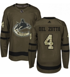 Youth Adidas Vancouver Canucks 4 Michael Del Zotto Premier Green Salute to Service NHL Jersey Youth Adidas Vancouver Canucks 4 Michael Del Zotto Premier Green Salute to Service NHL Jersey