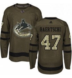 Youth Adidas Vancouver Canucks 47 Sven Baertschi Premier Green Salute to Service NHL Jersey Youth Adidas Vancouver Canucks 47 Sven Baertschi Premier Green Salute to Service NHL Jersey