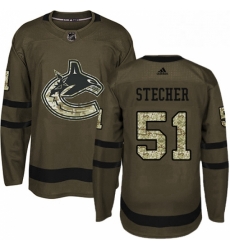 Youth Adidas Vancouver Canucks 51 Troy Stecher Premier Green Salute to Service NHL Jersey Youth Adidas Vancouver Canucks 51 Troy Stecher Premier Green Salute to Service NHL Jersey