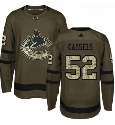 Youth Adidas Vancouver Canucks 52 Cole Cassels Authentic Green Salute to Service NHL Jersey Youth Adidas Vancouver Canucks 52 Cole Cassels Authentic Green Salute to Service NHL Jersey
