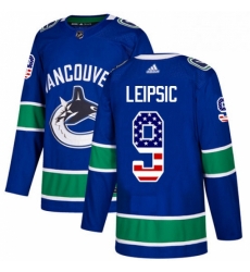 Youth Adidas Vancouver Canucks 9 Brendan Leipsic Authentic Blue USA Flag Fashion NHL Jerse Youth Adidas Vancouver Canucks 9 Brendan Leipsic Authentic Blue USA Flag Fashion NHL Jerse