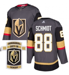 Adidas Golden Knights #88 Nate Schmidt Grey Home Authentic Stitched NHL Inaugural Season Patch Jersey Adidas Golden Knights #88 Nate Schmidt Grey Home Authentic Stitched NHL Inaugural Season Patch Jersey