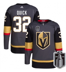 Men Vegas Golden Knights 32 Jonathan Quick Gray 2023 Stanley Cup Final Stitched Jersey Men Vegas Golden Knights 32 Jonathan Quick Gray 2023 Stanley Cup Final Stitched Jersey