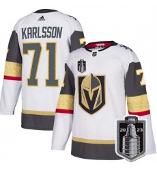 Men Vegas Golden Knights 71 William Karlsson White 2023 Stanley Cup Final Stitched Jersey Men Vegas Golden Knights 71 William Karlsson White 2023 Stanley Cup Final Stitched Jersey