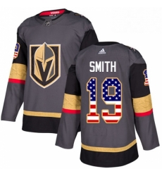 Mens Adidas Vegas Golden Knights 19 Reilly Smith Authentic Gray USA Flag Fashion NHL Jersey Mens Adidas Vegas Golden Knights 19 Reilly Smith Authentic Gray USA Flag Fashion NHL Jersey