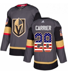 Mens Adidas Vegas Golden Knights 28 William Carrier Authentic Gray USA Flag Fashion NHL Jersey Mens Adidas Vegas Golden Knights 28 William Carrier Authentic Gray USA Flag Fashion NHL Jersey