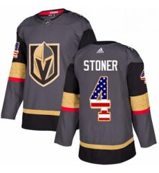 Mens Adidas Vegas Golden Knights 4 Clayton Stoner Authentic Gray USA Flag Fashion NHL Jersey Mens Adidas Vegas Golden Knights 4 Clayton Stoner Authentic Gray USA Flag Fashion NHL Jersey