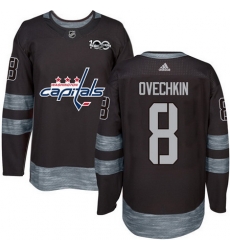 Capitals #8 Alex Ovechkin Black 1917 2017 100th Anniversary Stitched NHL Jersey Capitals #8 Alex Ovechkin Black 1917 2017 100th Anniversary Stitched NHL Jersey